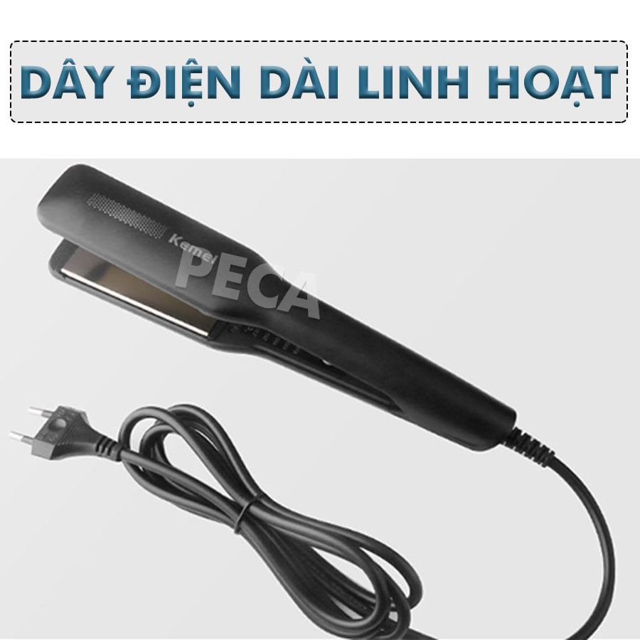 Mô tả Máy duỗi tóc điều chỉnh 5 mức nhiệt Kemei KM-2518 sử dụng được cho mọi loại tóc có thể là ép tóc, uốn cụp, uốn sóng - 7