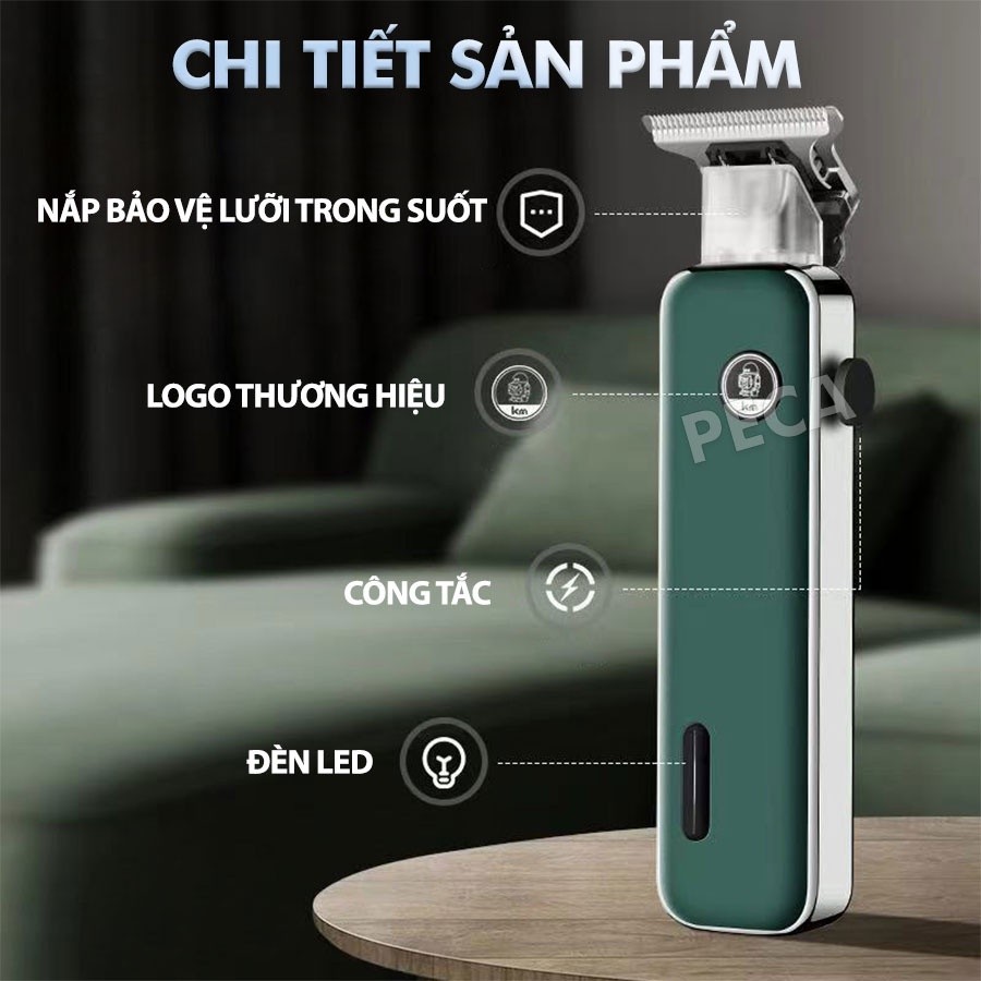 Mô tả Tông đơ chấn viền cao cấp Kemei KM-5098 thiết kế độc đáo kết hợp cạo đầu, khắc tóc, fade trắng chân tóc- Hàng chính hãng - 3