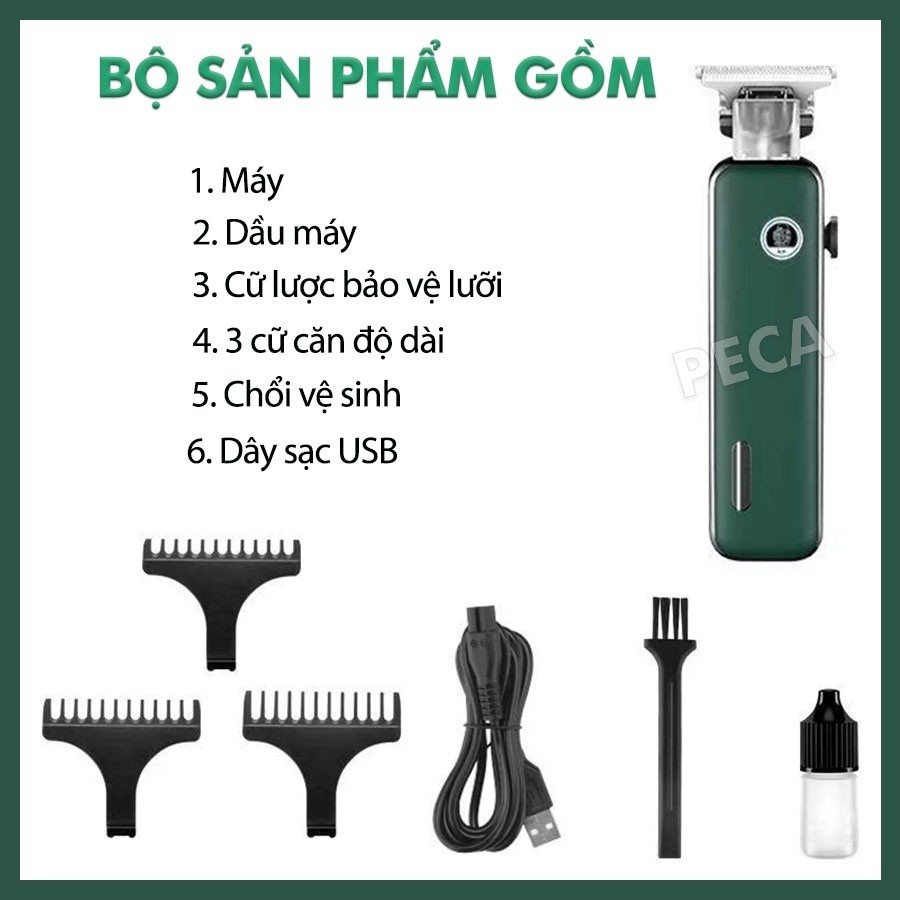 Mô tả Tông đơ chấn viền cao cấp Kemei KM-5098 thiết kế độc đáo kết hợp cạo đầu, khắc tóc, fade trắng chân tóc- Hàng chính hãng - 11