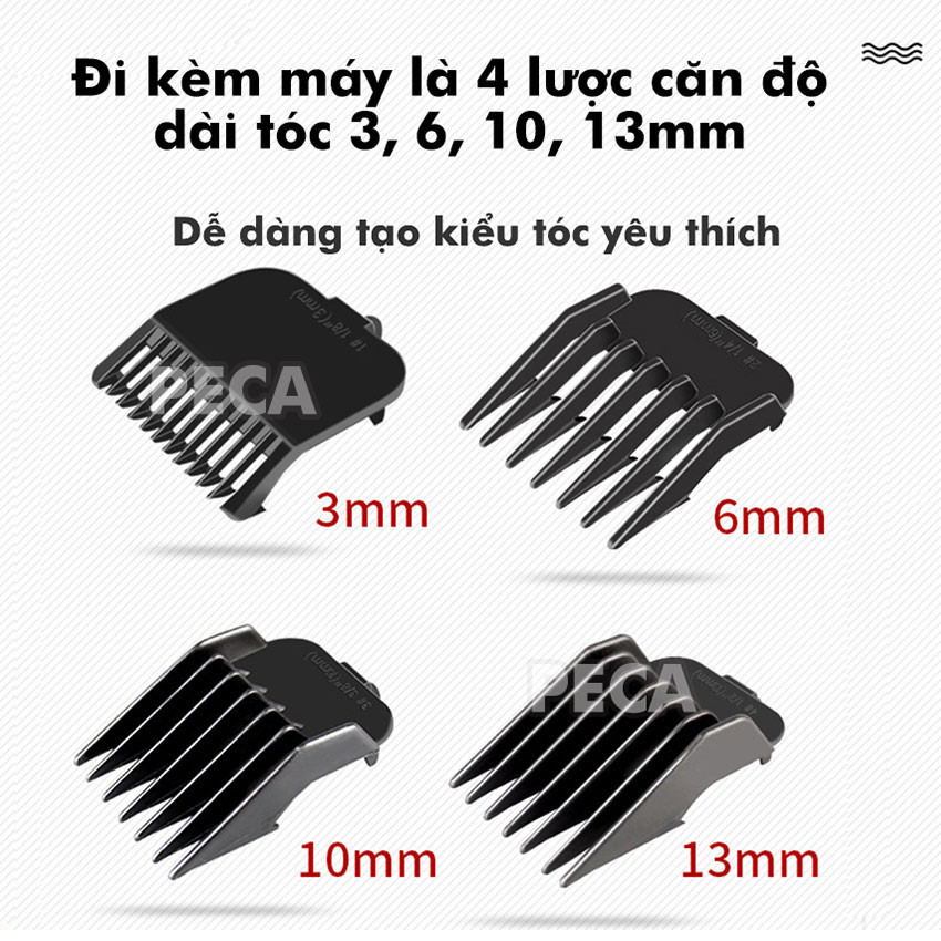 Mô tả Tông đơ cắt tóc chuyên nghiệp màn hình LCD KEMEI KM-1996 hợp kim nhôm hàng không cao cấp lưỡi thép không gỉ pin trâu 3 - 10