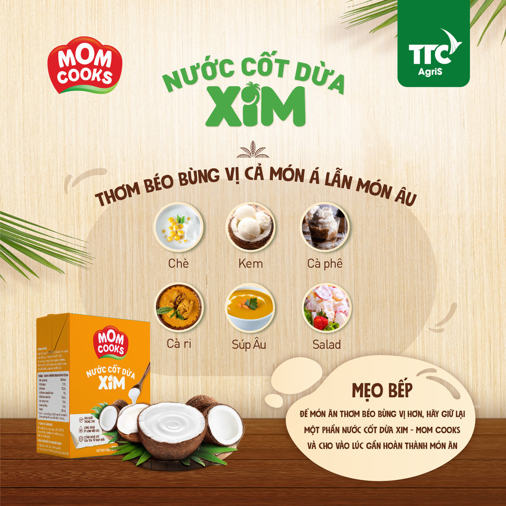 Mô tả Nước Cốt Dừa Mom Cooks 200ml/Hộp - 3
