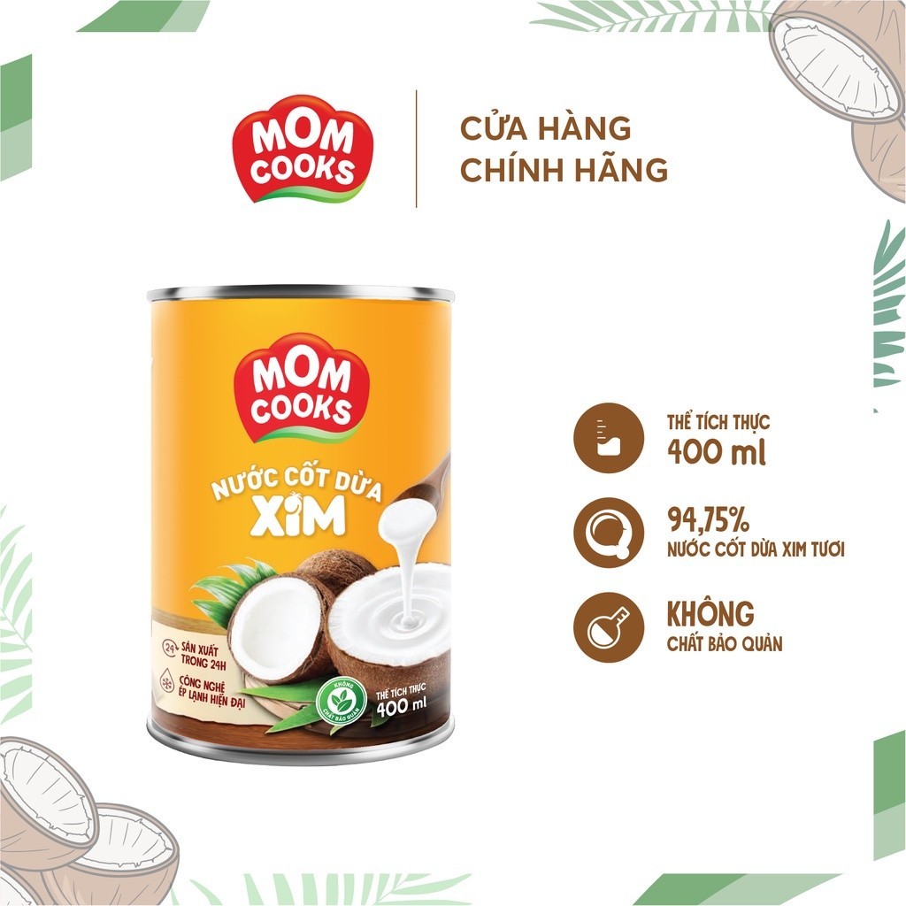 Mô tả Nước Cốt Dừa Mom Cooks 400ml/lon - 1