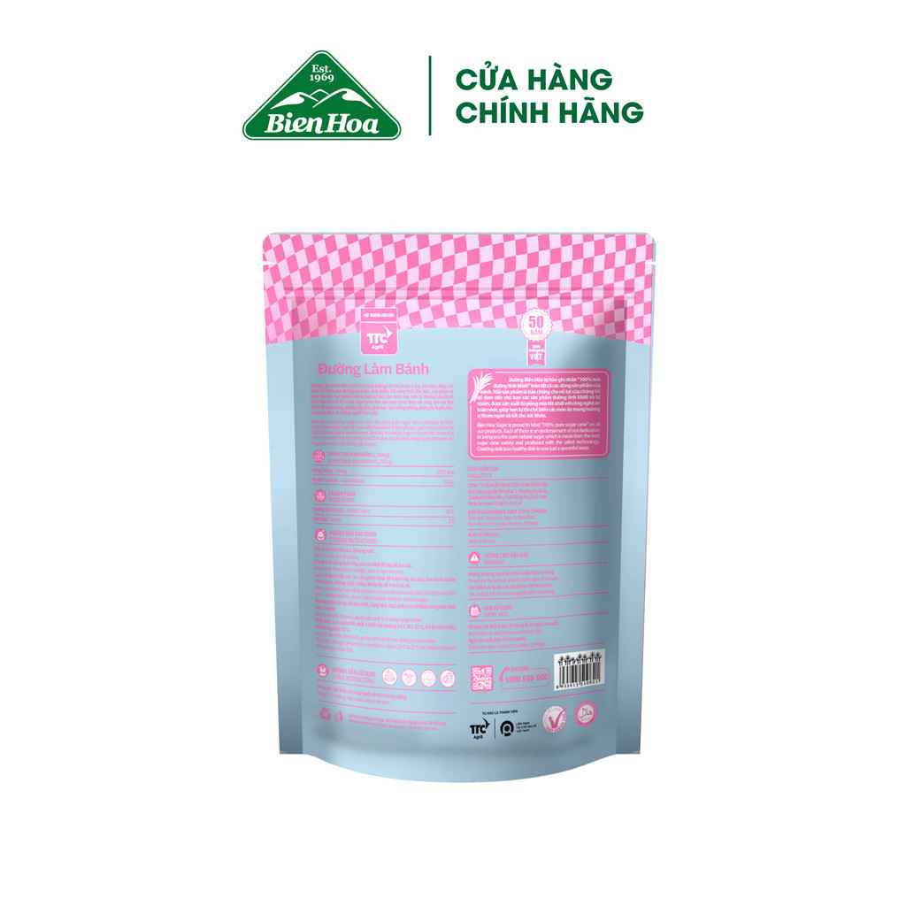Mô tả Combo 3 Túi  Đường Làm Bánh Biên Hòa Pro Baking 1Kg/túi - 2