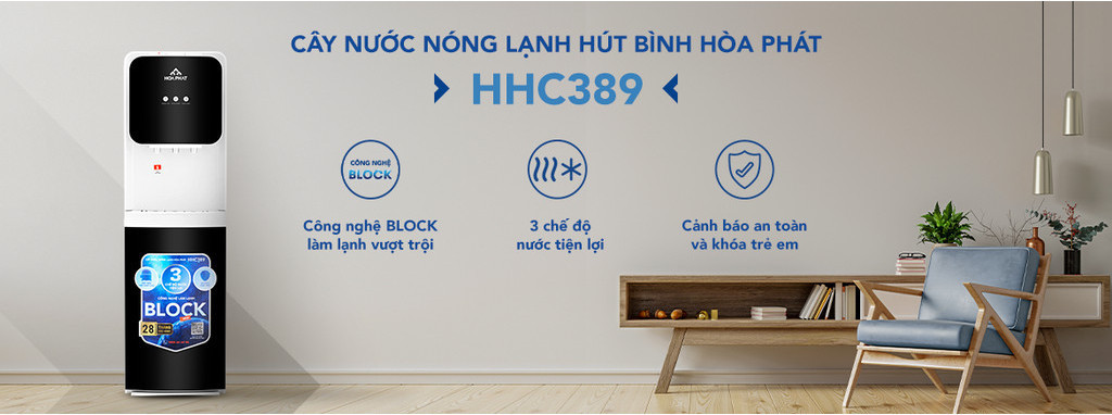 Cây nước nóng lạnh hút bình Hòa Phát HHC389 - bảo hành 28 tháng | Shopee  Việt Nam