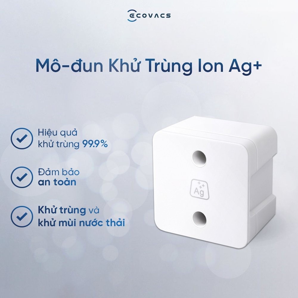 Module khử trùng ion bạc Ecovacs chính hãng dành cho X2 Omni/ X1 Omni ...