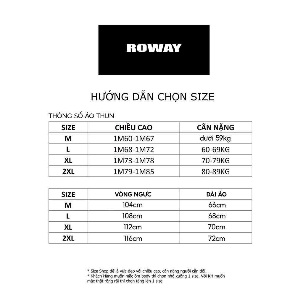 Mô tả Áo thun nam ROWAY vải Cotton thoáng mát, thấm hút, phông trơn - 1