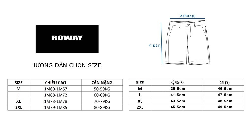Mô tả Quần short nam ROWAY, vải kaki co giãn nhẹ, form regular | short - 1
