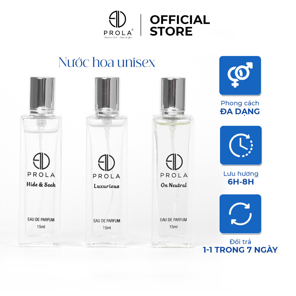 Mô tả Nước hoa Unisex PROLA lưu hương lâu, 3 tầng mùi hương, đa phong cách thích hợp đi làm, hẹn hò 15ml - 1