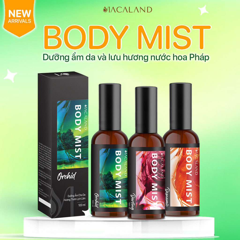 Mô tả Body Mist xịt thơm toàn thân MACALAND 35ml/100ml hương nước hoa Pháp kết hợp dưỡng ẩm da - 1