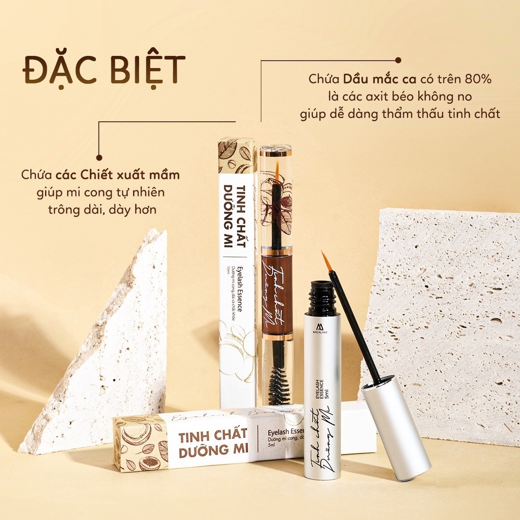 Mô tả Tinh chất dưỡng mi dài cong chỉ sau 2 TUẦN MACALAND 5ml/10ml từ Mầm Đậu Xanh, Cỏ Ba Lá Đỏ, Dầu Mắc Ca - 4