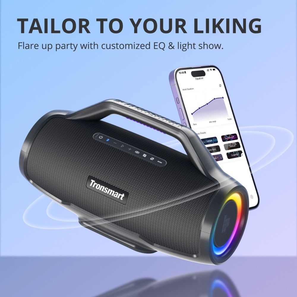 Tùy chỉnh EQ và LED qua App Tronsmart