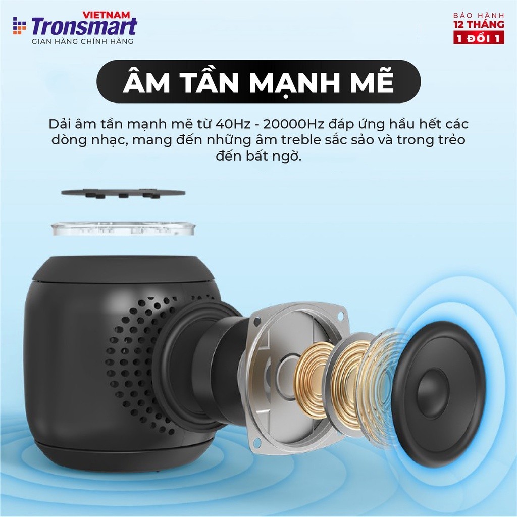 Mô tả Loa Bluetooth Tronsmart T7 Mini V5.3 | Công suất 15W | 18h chơi nhạc | Hỗ trợ thẻ nhớ | Bảo hành 12 Tháng - 5