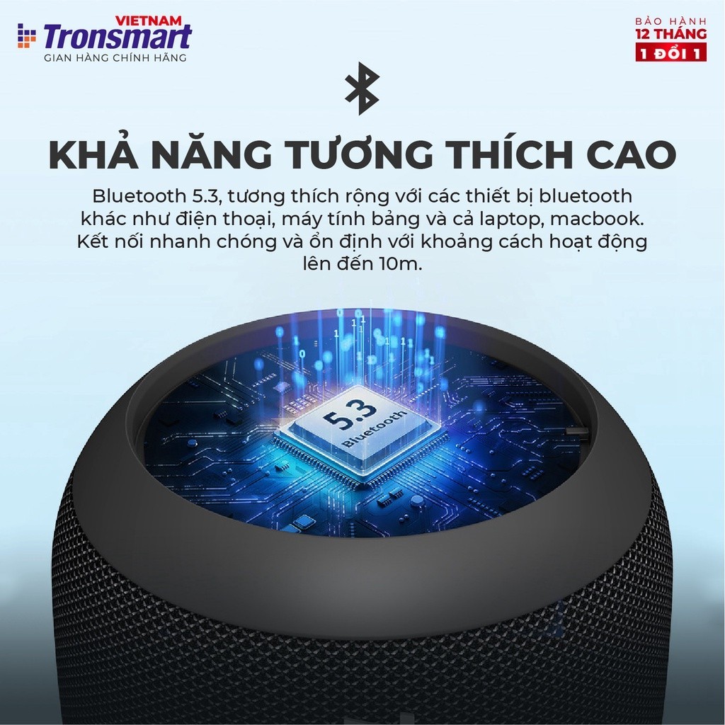 Mô tả Loa Bluetooth Tronsmart T7 Mini V5.3 | Công suất 15W | 18h chơi nhạc | Hỗ trợ thẻ nhớ | Bảo hành 12 Tháng - 7