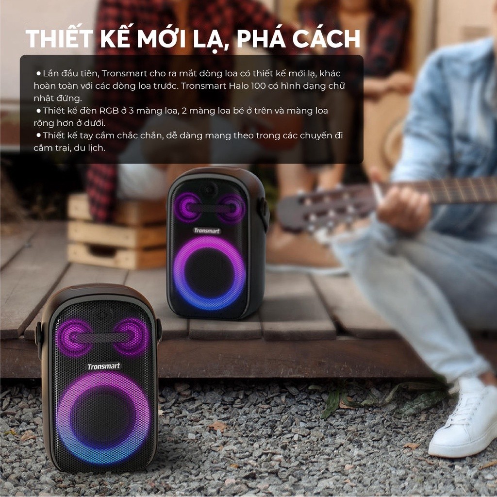 Mô tả Loa Bluetooth 5.3 Karaoke TRONSMART HALO 100/110 (kèm mic) | Công suất 60W | Tích hợp sạc dự phòng | Bảo hành 12 tháng - 1