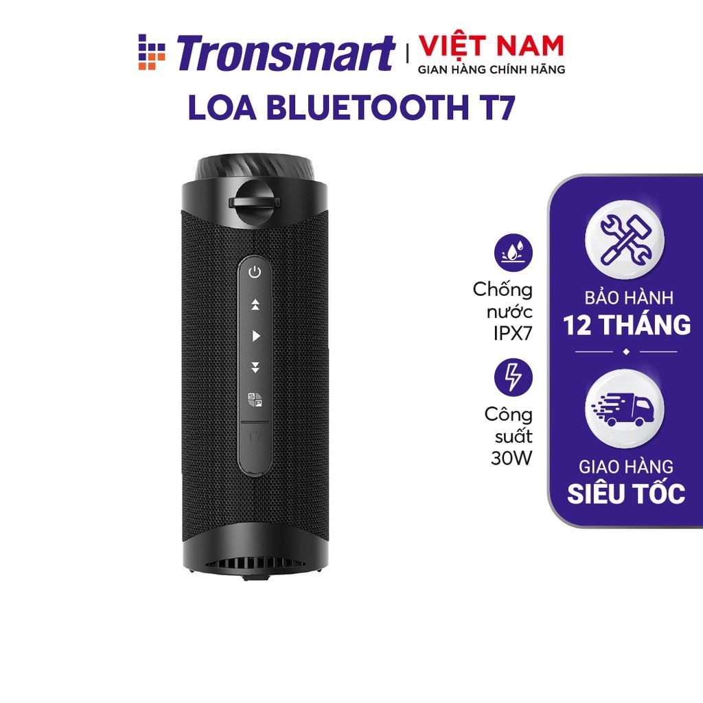 Mô tả Loa Bluetooth Tronsmart T7 V5.3 | Công suất 30W | Âm thanh 360° | Chống nước IPX7 | Hỗ trợ thẻ nhớ | Bảo hành 12 tháng - 1