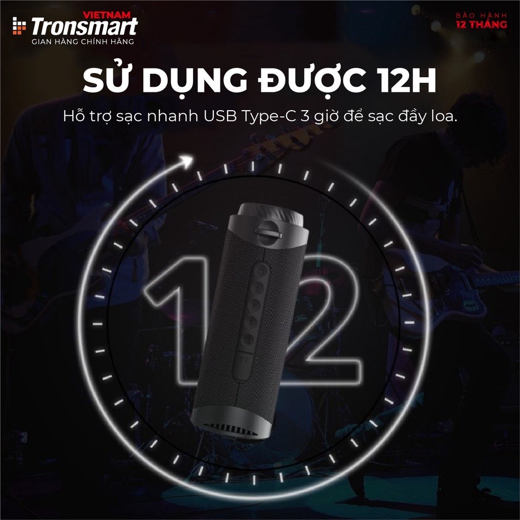 Mô tả Loa Bluetooth Tronsmart T7 V5.3 | Công suất 30W | Âm thanh 360° | Chống nước IPX7 | Hỗ trợ thẻ nhớ | Bảo hành 12 tháng - 3