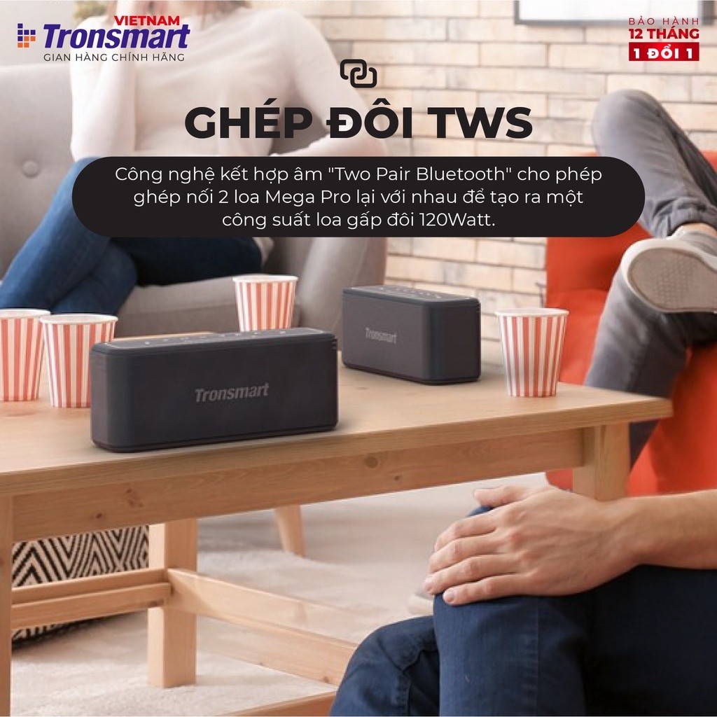 Mô tả Loa Bluetooth Tronsmart Element Mega Pro | Công suất 60W | Công nghệ SoundPulse | Cảm Ứng Chạm | Bảo Hành 12 tháng - 6