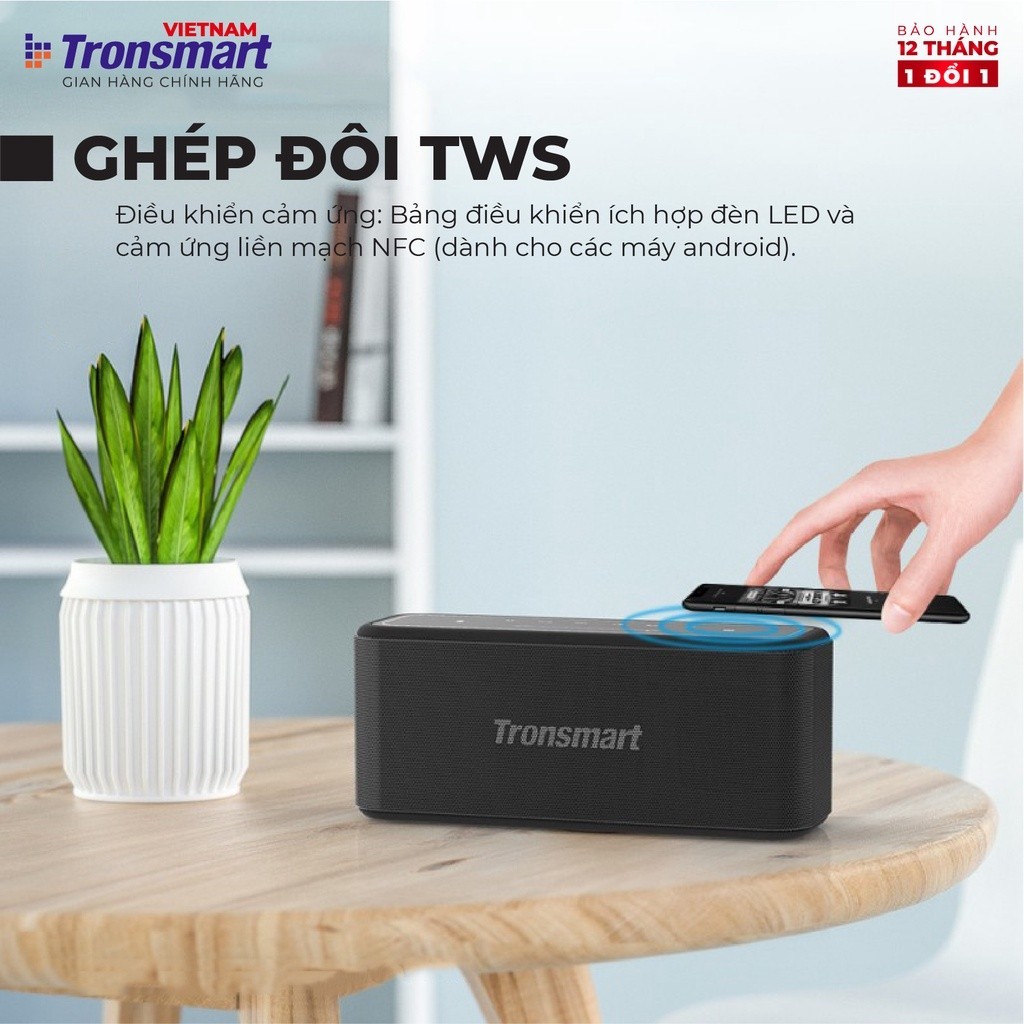 Mô tả Loa Bluetooth Tronsmart Element Mega Pro | Công suất 60W | Công nghệ SoundPulse | Cảm Ứng Chạm | Bảo Hành 12 tháng - 7