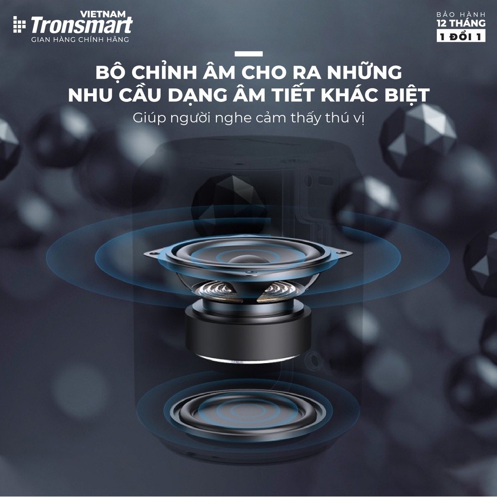 Kích thước loa Tronsmart T6 Mini Upgraded V5.3