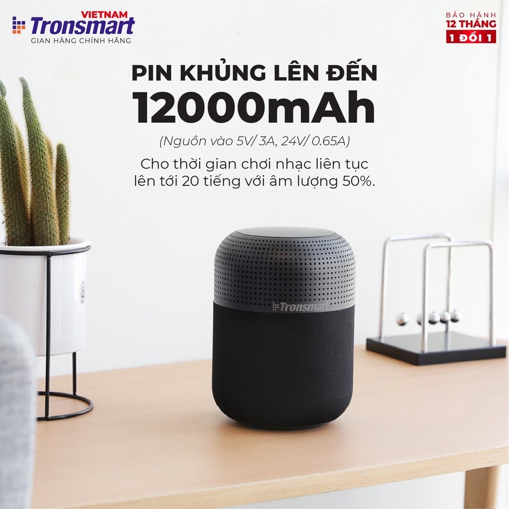 Mô tả Loa Bluetooth Tronsmart Element T6 Max | Công suất 60W | Âm thanh vòm 360° | 20H phát nhạc | Bảo hành 12 tháng - 2