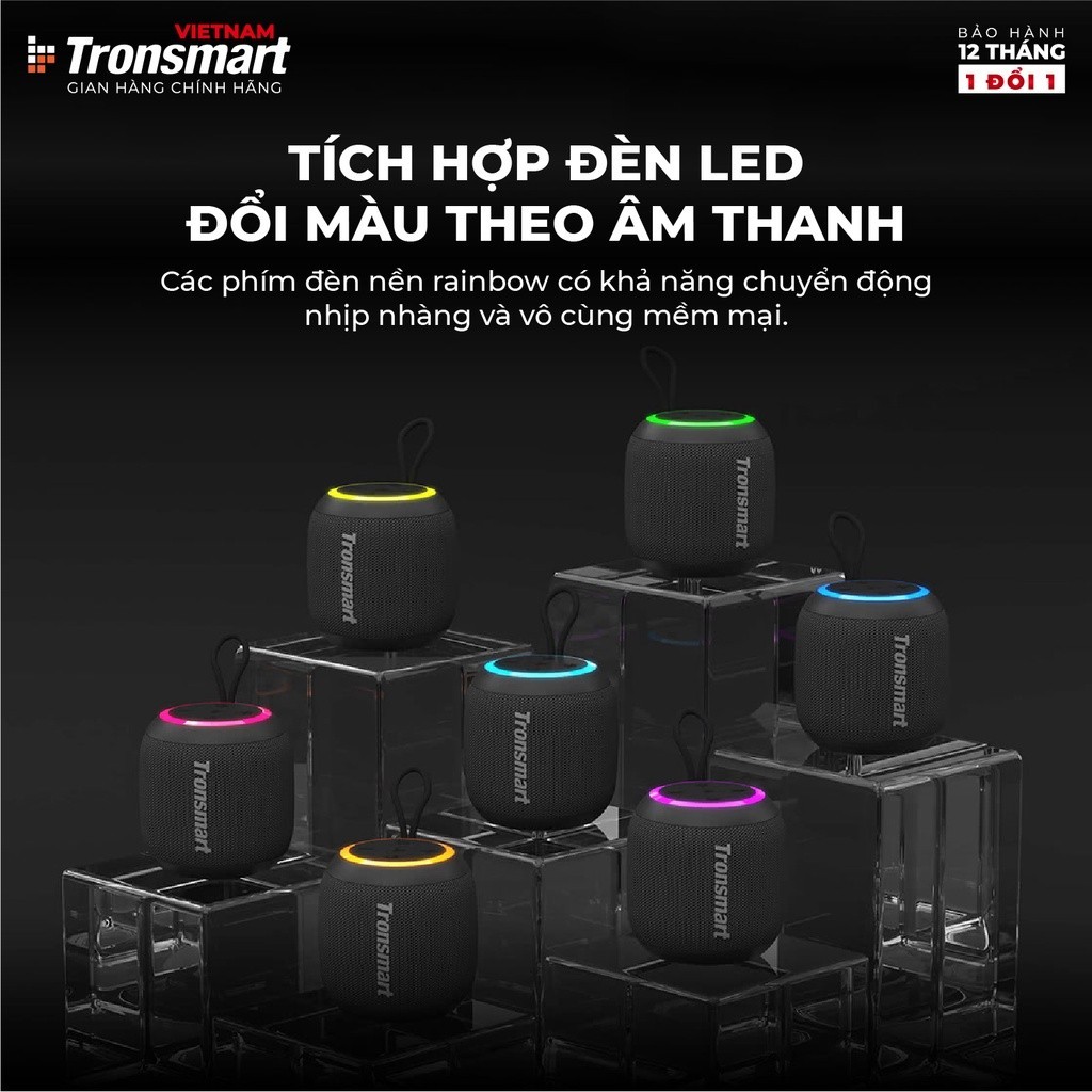 Mô tả Loa Bluetooth Tronsmart T6 Mini Upgraded V5.3 | Công suất 15W | Âm thanh 360° | Kháng nước IPX6 | BH 12 tháng - 9