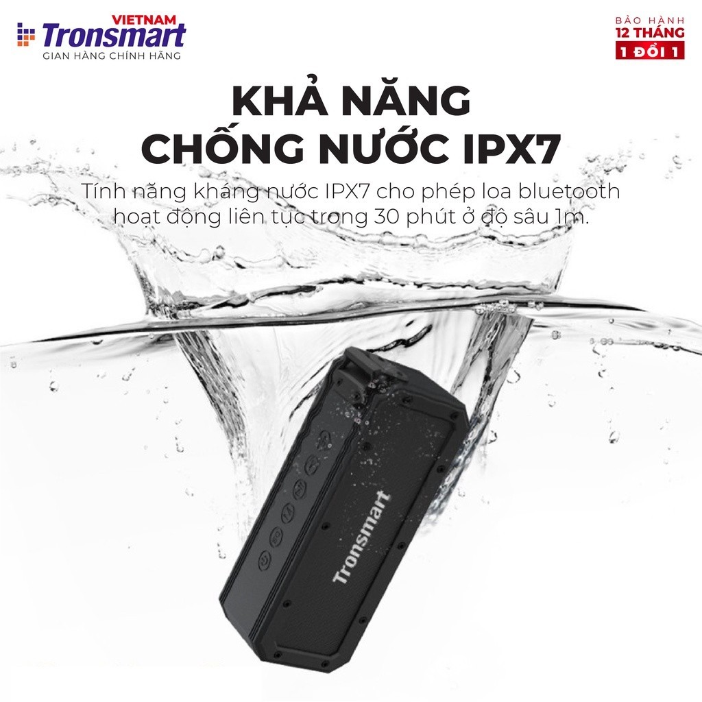 Mô tả Loa Bluetooth Tronsmart Element Force+ Công suất 40W | 15H chơi nhạc | 3 chế độ Bass | Bảo hành 12 tháng - 3