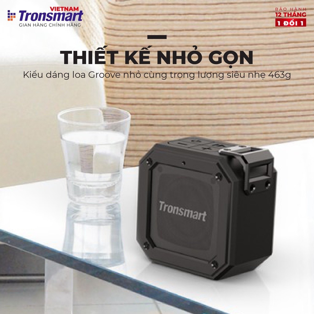 Mô tả Loa Bluetooth Tronsmart Groove V5.0/ Groove 2 V5.3 | Chống nước IPX7 | 18H chơi nhạc | Chế độ EQ kép | Bảo hành 12 tháng - 2