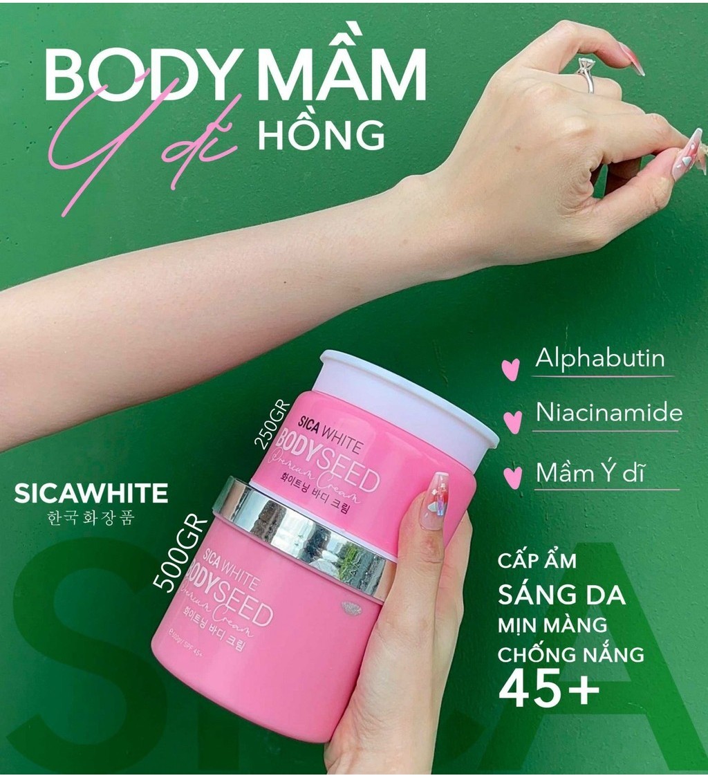 Kem Sica White Body Mầm Ý Dĩ 200G, Body Seed Dưỡng Ẩm, Trắng Sáng (Tặng ...