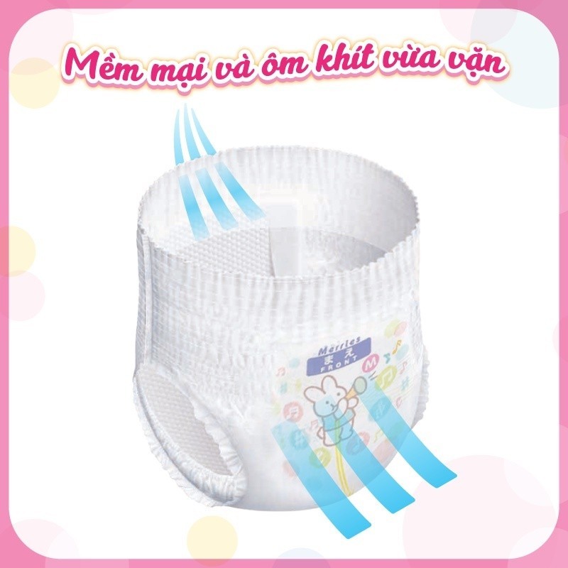 Mô tả Combo 3 Tã/bỉm quần Merries Đủ Size M52/L44/XL38/XXL26/XXL24 (bao bì mới) - 1