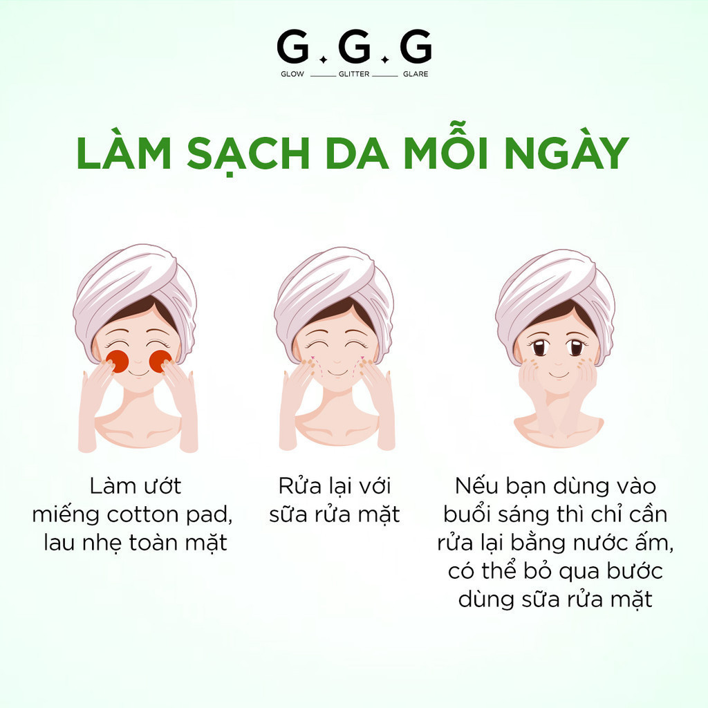 Mô tả Nước Tẩy Trang Rau Má Làm Sạch Sâu Cấp Ẩm, Mát Dịu Da - G.G.G Cica Micellar Cleansing Water 400ml - 6