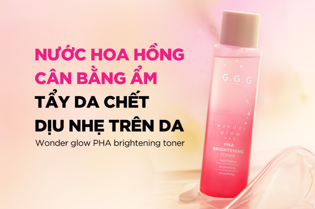 Mô tả Toner Hồng PHA Peel Da Dịu Nhẹ Sáng Da G.G.G Wonder Glow PHA Brightening Toner 150ml - 2