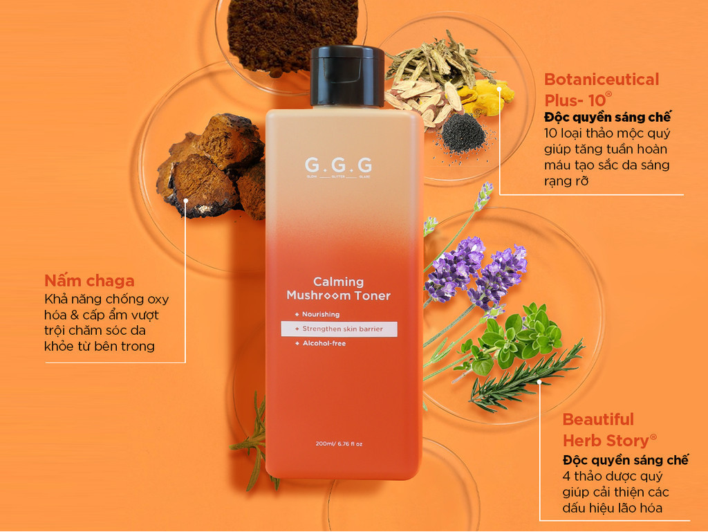 Mô tả [KOL LIVE] Toner Nấm Không Cồn Cấp ẩm Dịu Da Tức Thì - G.G.G Calming Mushroom Toner 200ml - 4