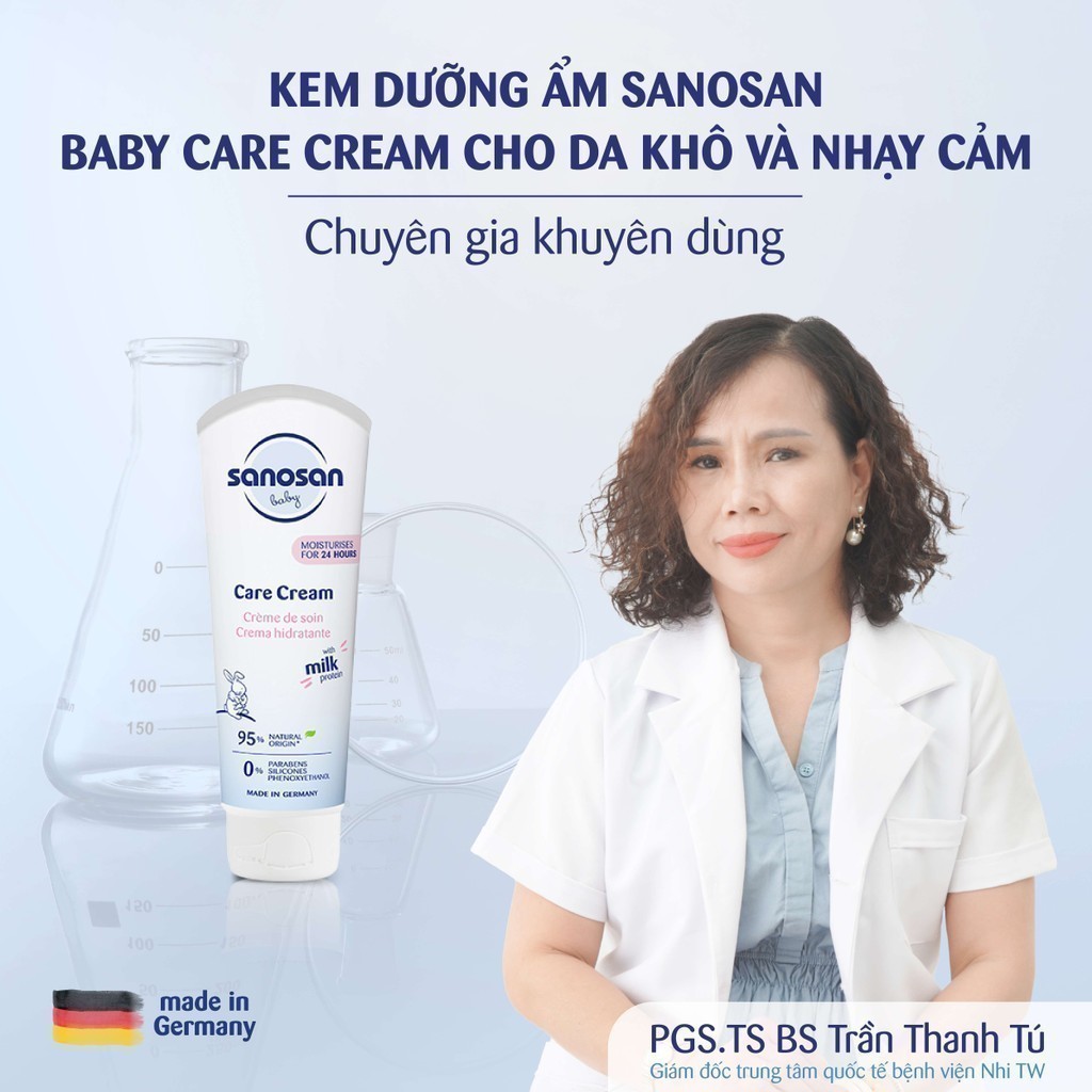 Mô tả Kem dưỡng ẩm Sanosan Baby với protein sữa thủy phân 0M+ 100ml - 5