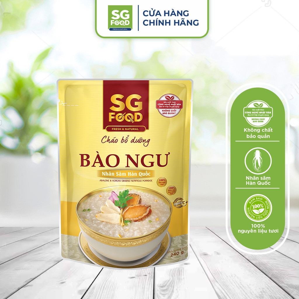 Mô tả Cháo bổ dưỡng Bào ngư Nhân sâm Hàn Quốc SGFood 240g - 1