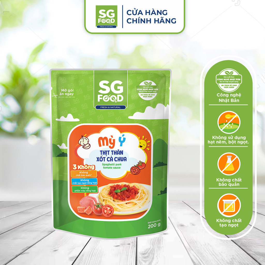 Mô tả Mỳ Ý SGFood Thịt thăn xốt cà chua 200g - 1