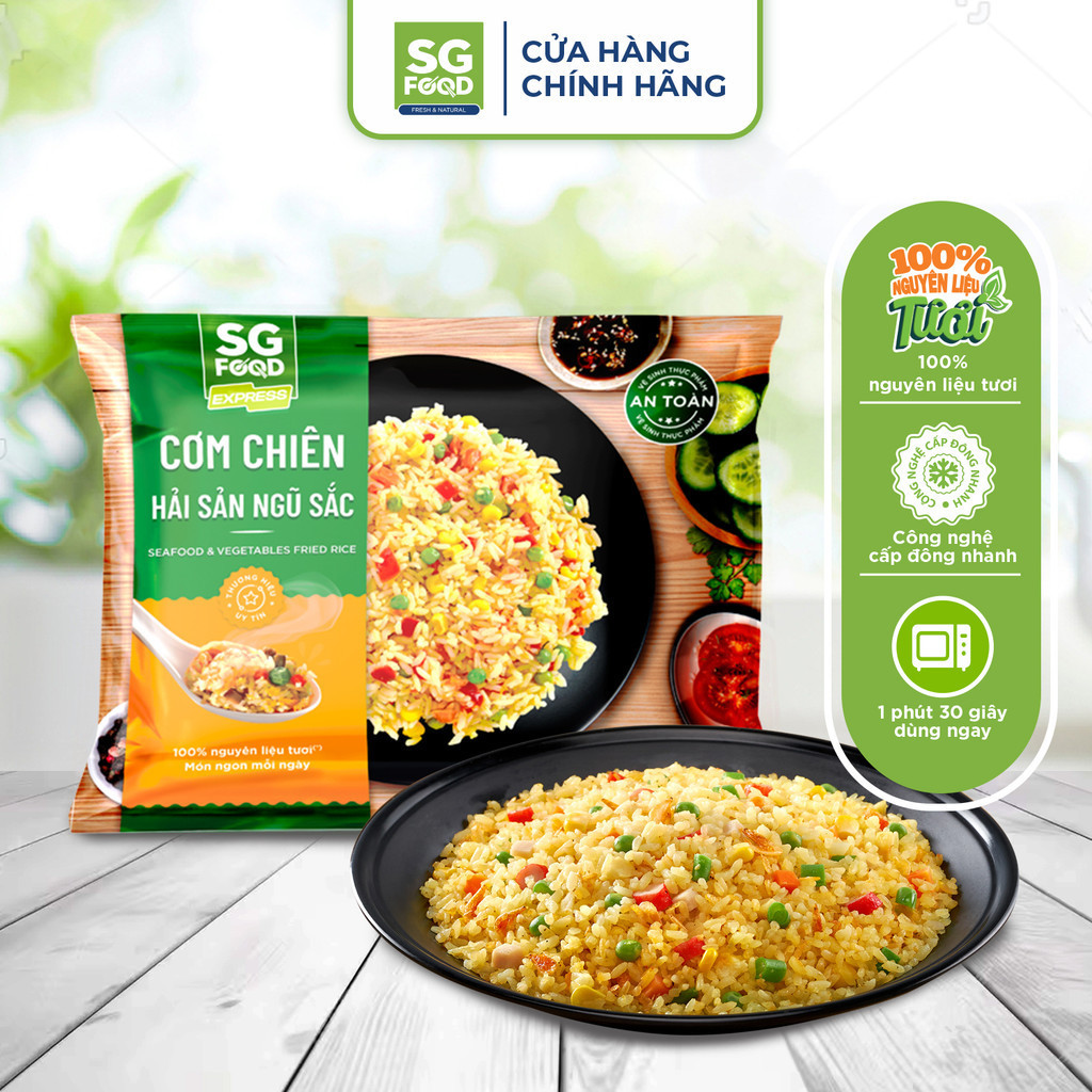 Mô tả Cơm chiên SG Food các vị gói 200g ( Vị Hải sản ngũ sắc hoặc Cá mặn gà xé ) - 1
