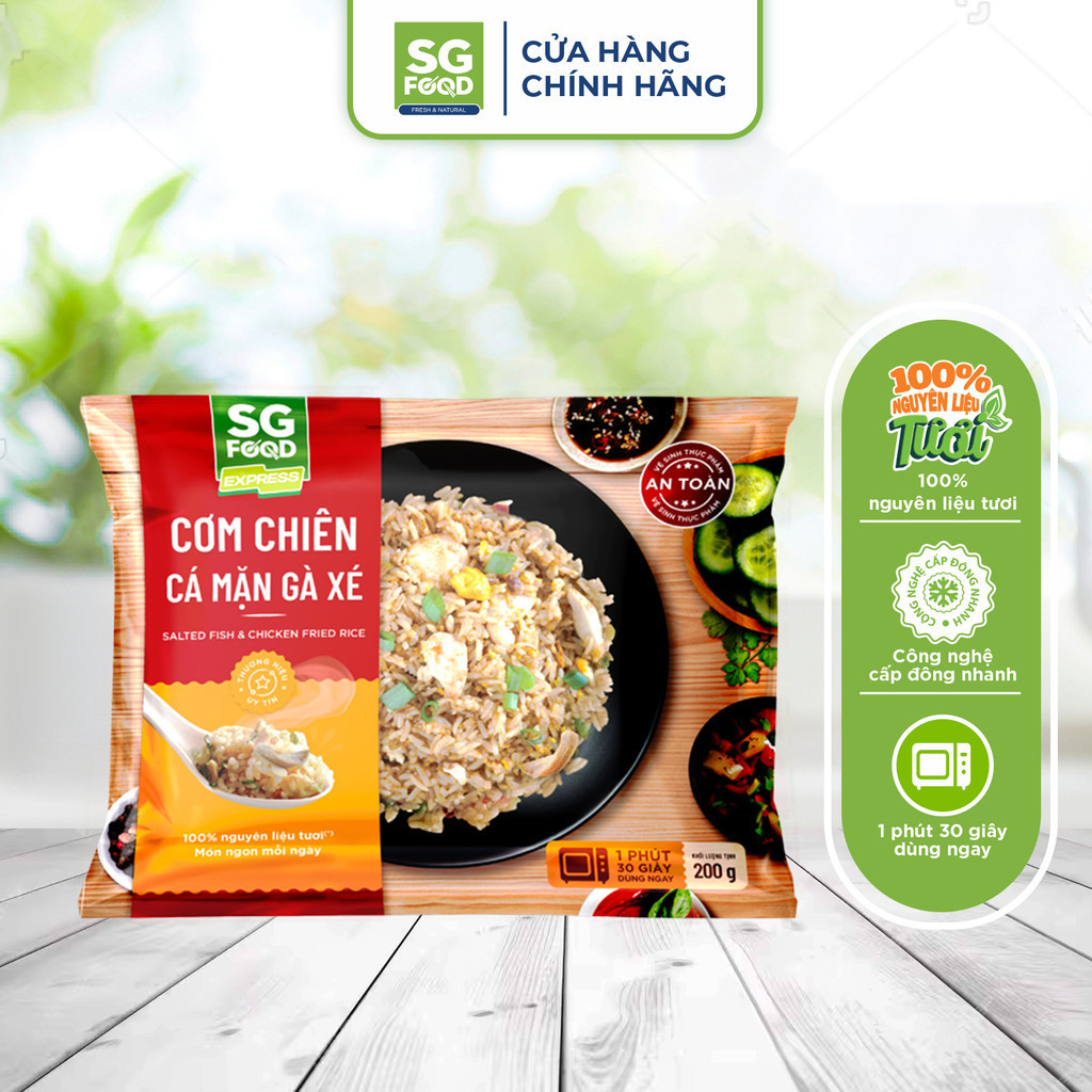 Mô tả Cơm chiên SG Food các vị gói 200g ( Vị Hải sản ngũ sắc hoặc Cá mặn gà xé ) - 2