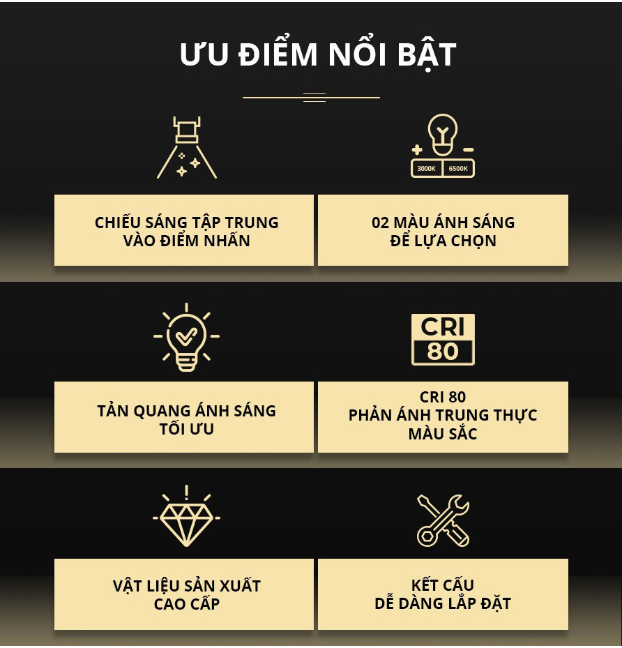 Mô tả Đèn Rọi ray Panasonic, Đèn chiếu điểm Spotlight Công suất 7W Loại Gắn thanh ray và Loại Gắn trần - 2