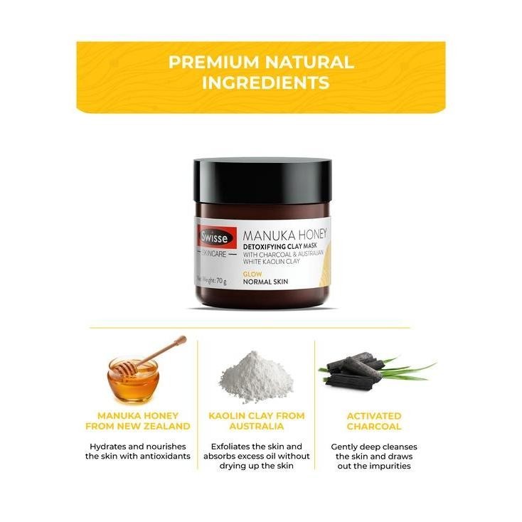 Mô tả Mặt Nạ Đất Sét Cấp Ẩm Cho Da Swisse Skincare Manuka Honey - Mask Mật Ong Giúp Tái Tạo Da Và Dưỡng Trắng Da 224 - 1