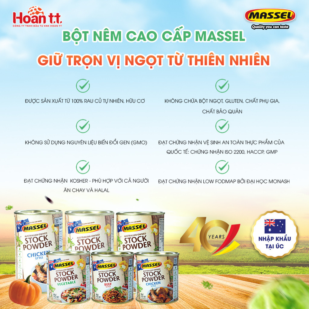 Mô tả Bột Nêm Massel  Nhập Khẩu Úc Bột Nêm Thuần Chay Không Chứa Bột Ngọt - 1