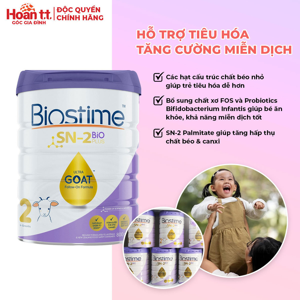 Mô tả Sữa Dê Tăng Khả Năng Hấp Thu Cho Bé Biostime Ultra Goat Số 1 - Sữa Bột Giúp Cân Bằng Hệ Tiêu Hóa Hộp 150g - 1