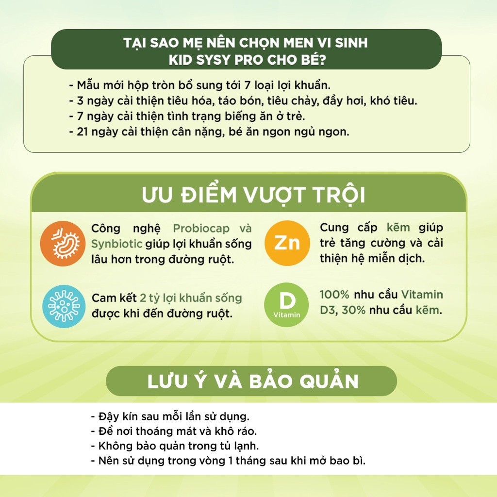 Mô tả Men Vi Sinh Hỗ Trợ Tiêu Hóa Cho Bé Lotte Sysy - Men Vi Sinh Hàn Quốc Bổ Sung Lợi Khuẩn - Men Cải Thiện Biếng Ăn Cho Trẻ - 2