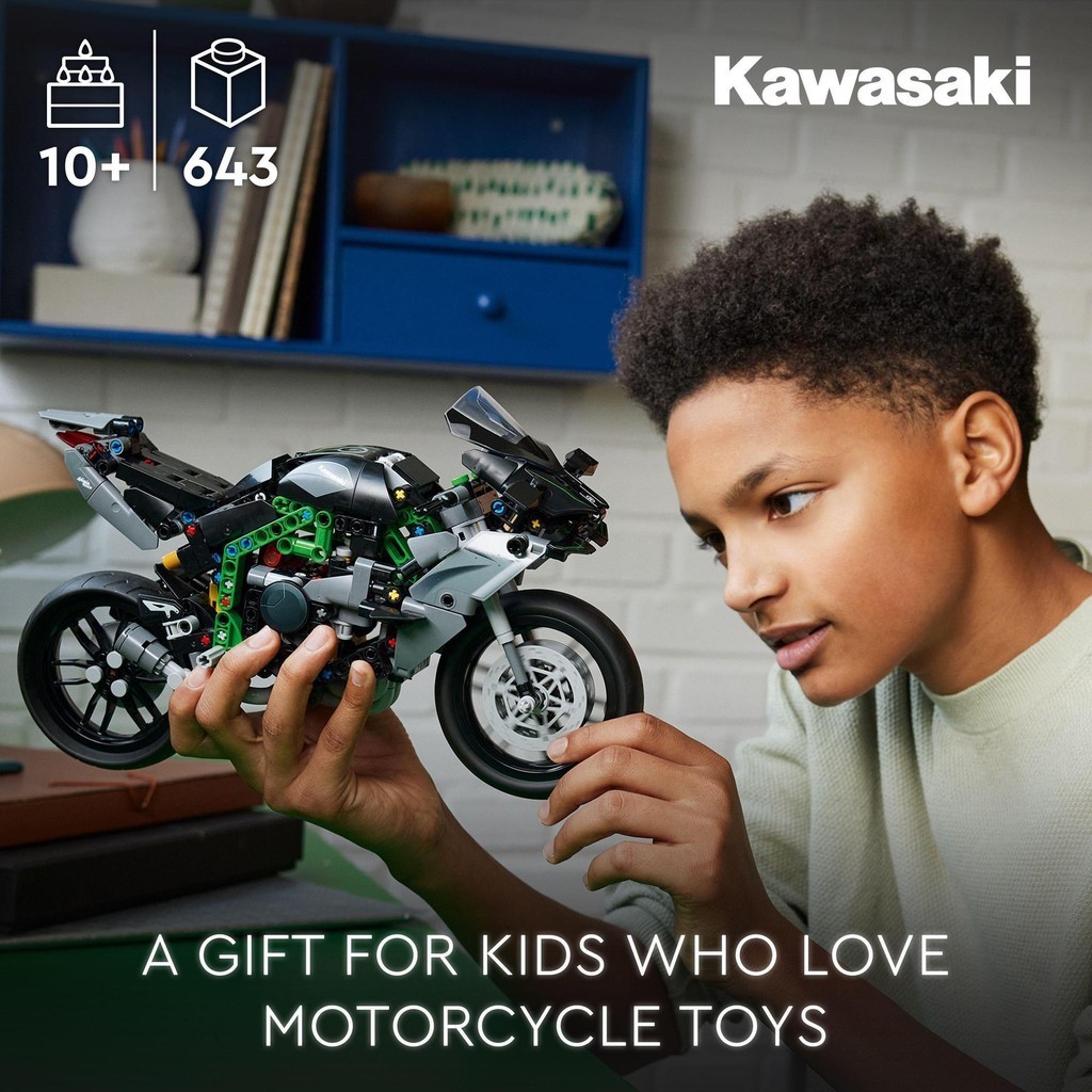 Mô tả LEGO TECHNIC 42170 Đồ chơi lắp ráp Xe mô tô thể thao Kawasaki Ninja H2®R (643 chi tiết) - 2