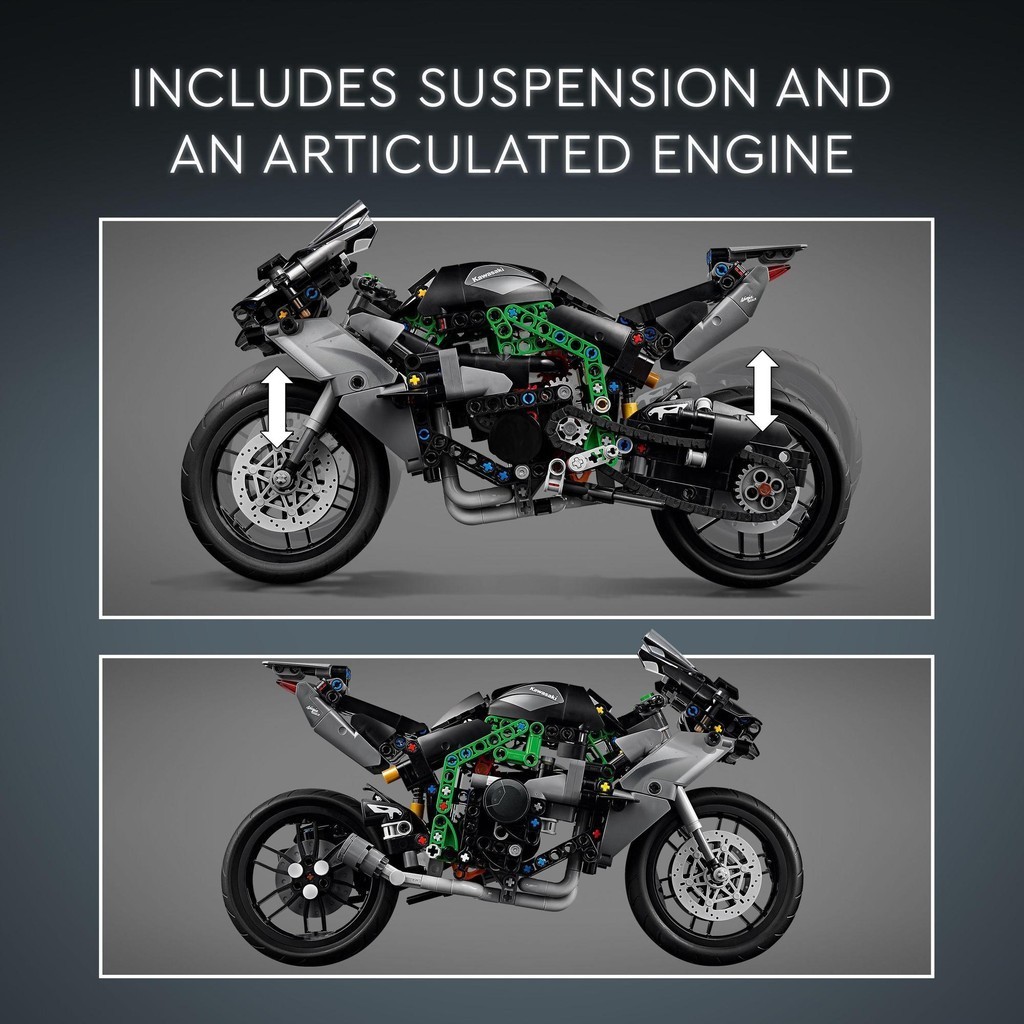 Mô tả LEGO TECHNIC 42170 Đồ chơi lắp ráp Xe mô tô thể thao Kawasaki Ninja H2®R (643 chi tiết) - 3