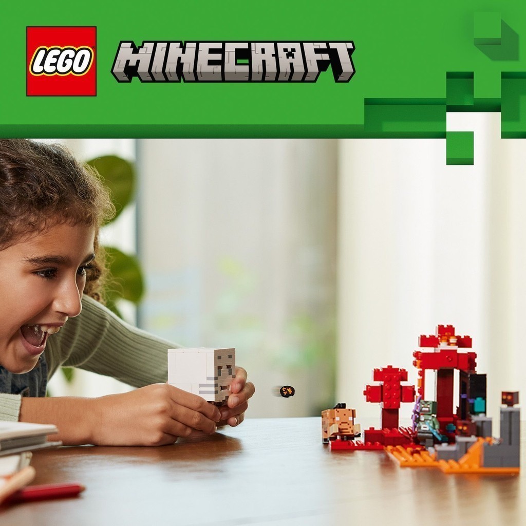 LEGO MINECRAFT 21255 Đồ chơi lắp ráp Cuộc phục kích cổng địa ngục ...