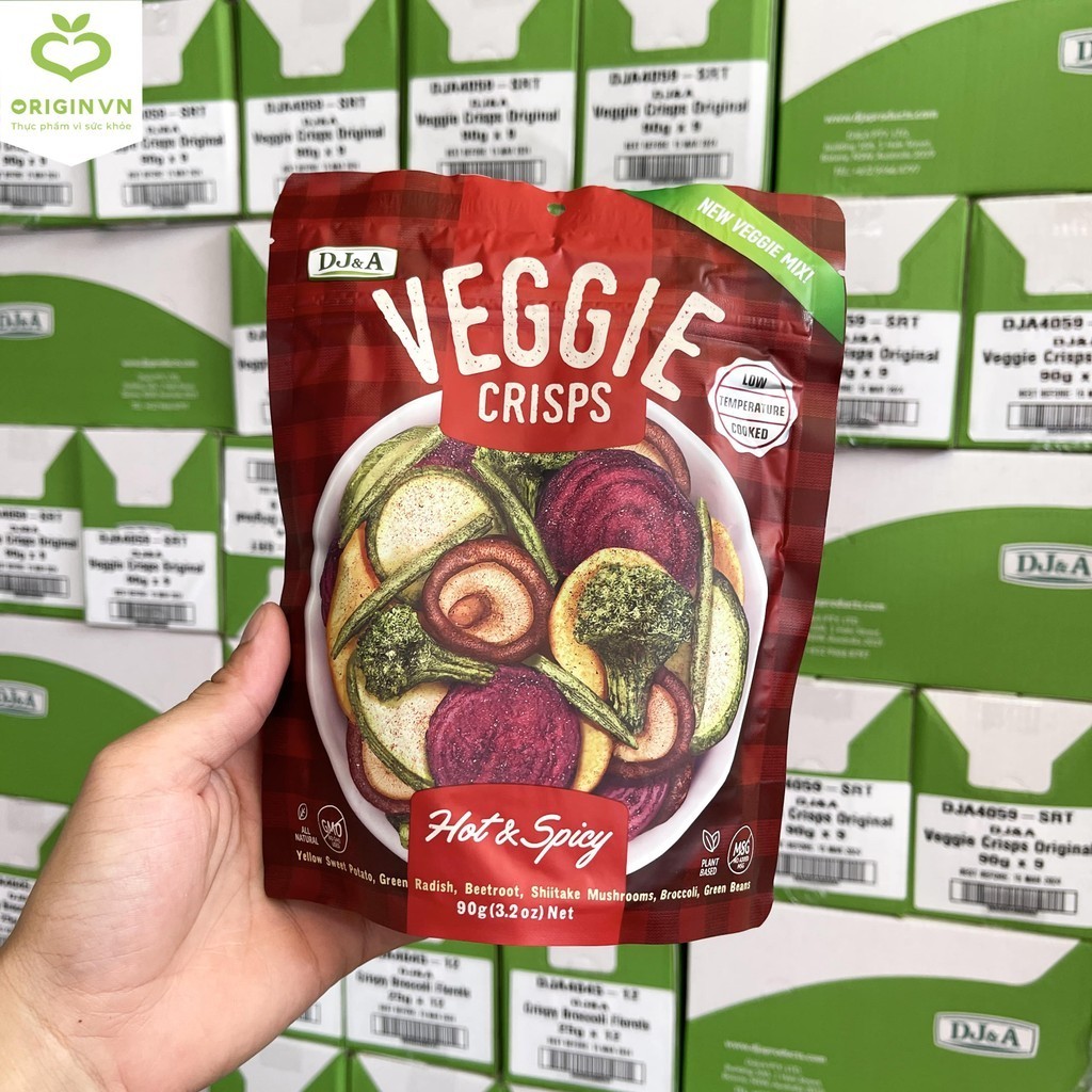 Mô tả Rau củ sấy giòn vị cay DJ&A 90g  - Tốt cho sức khỏe - Ăn vặt văn phòng bổ sung chất xơ - Nhập khẩu Úc chính hãng - 2