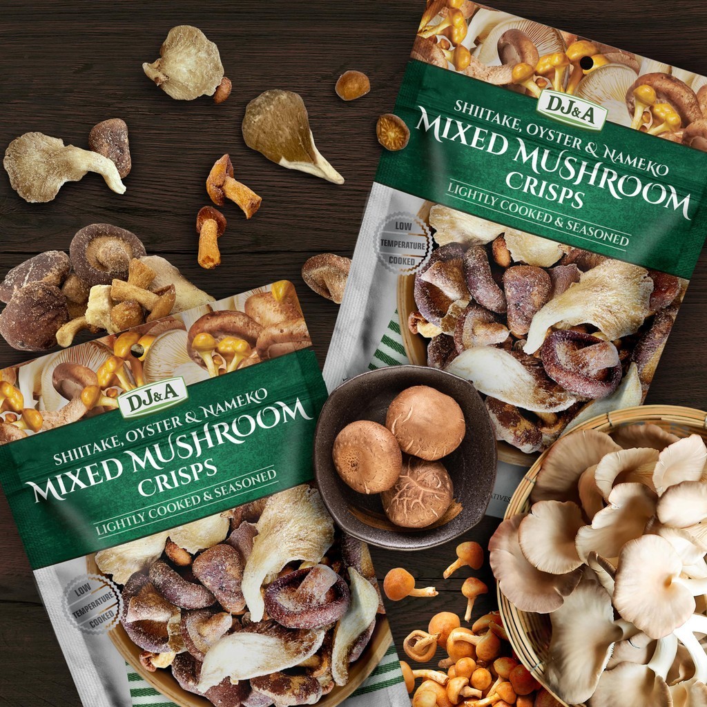 Mô tả Hỗn hợp nấm sấy giòn DJ&A Úc 65g - Tốt Cho Sức Khỏe - Ăn vặt văn phòng - Snack nấm đông cô - Thay kẹo cho trẻ - 1