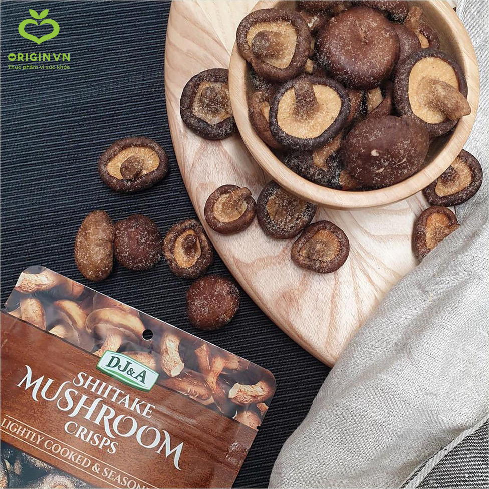 Mô tả Nấm hương sấy giòn DJ&A Úc 65g - Tốt Cho Sức Khỏe - Ăn vặt văn phòng - Snack nấm đông cô - Thay kẹo cho trẻ - 1