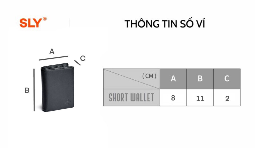 Mô tả Ví da ngắn SLY STAR cao cấp có nút bấm - 1