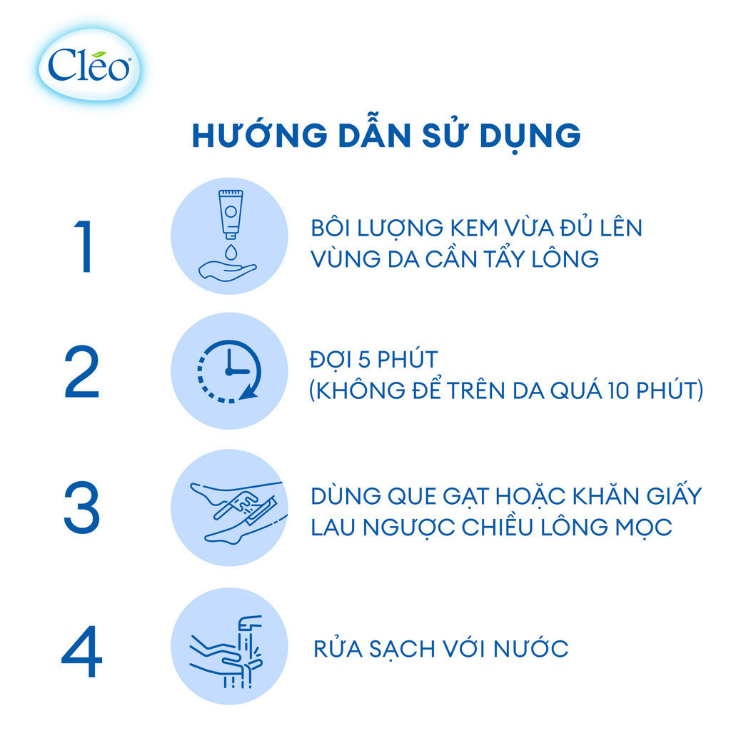Mô tả Combo 02 Kem Tẩy Lông Cho Da Nhạy Cảm Cleo Avocado Hair Removal Cream 50g/ tuýp - 4